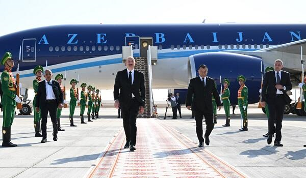 İlham Əliyev Türkmənistanda səfərdədir